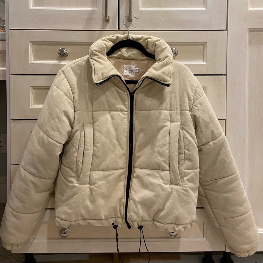 Corduroy Puffer Jacket, Cream